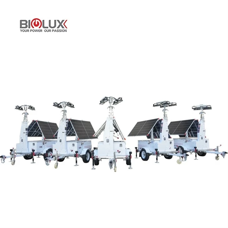 Solar Light Trailer - HiSOLO Portable For Construction Sites factory