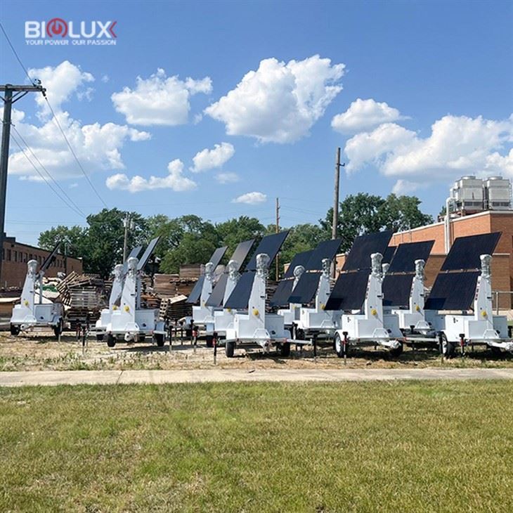 HiSOLO Solar CCTV Mobile Surveillance Tower Trailer high quality