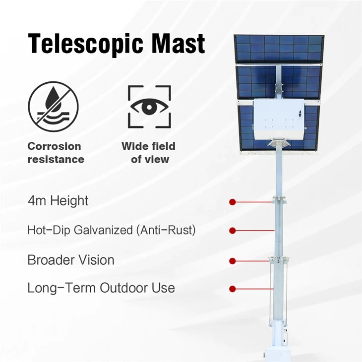 Portable CCTV Tower For Site Security factory