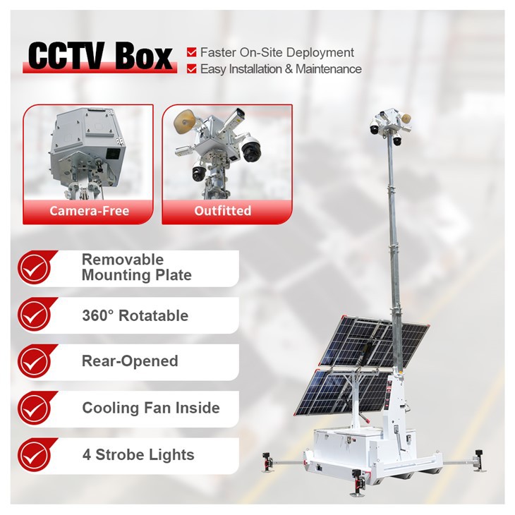 Starlink On Solar CCTV Tower high quality